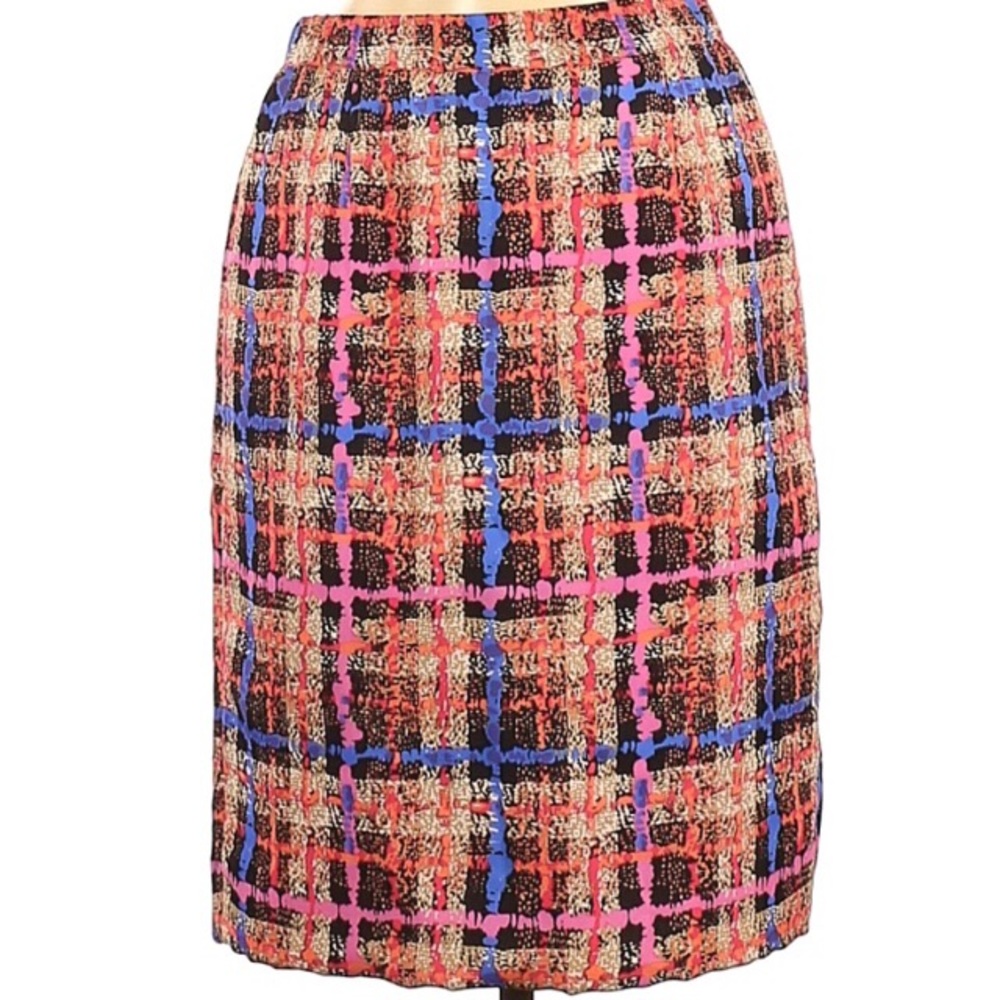 J Crew Collection sz 4 Pencil Skirt Electric Plaid